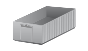 Container offen, 40 m³ - Container-Service von RHH Rohstoffhandel Haiger GmbH